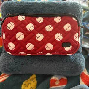 Lug coupe xl in crimson large dot.